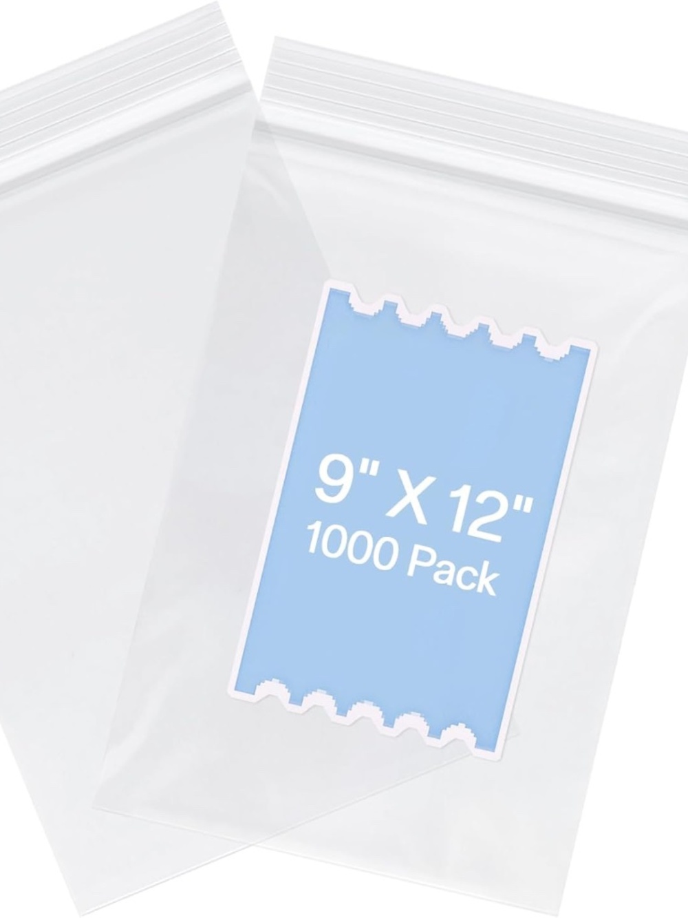1000 - 9x12 Zip Lock Bags